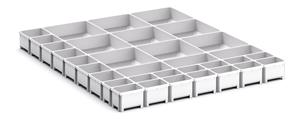 33 Compartment Box Kit 75+mm High x 650W x 750D drawer Bott Cubio Tool Storage Drawer Units 650 mm wide 750 deep 23/43020801 Cubio Plastic Box Kit EKK 6775 33 Comp.jpg